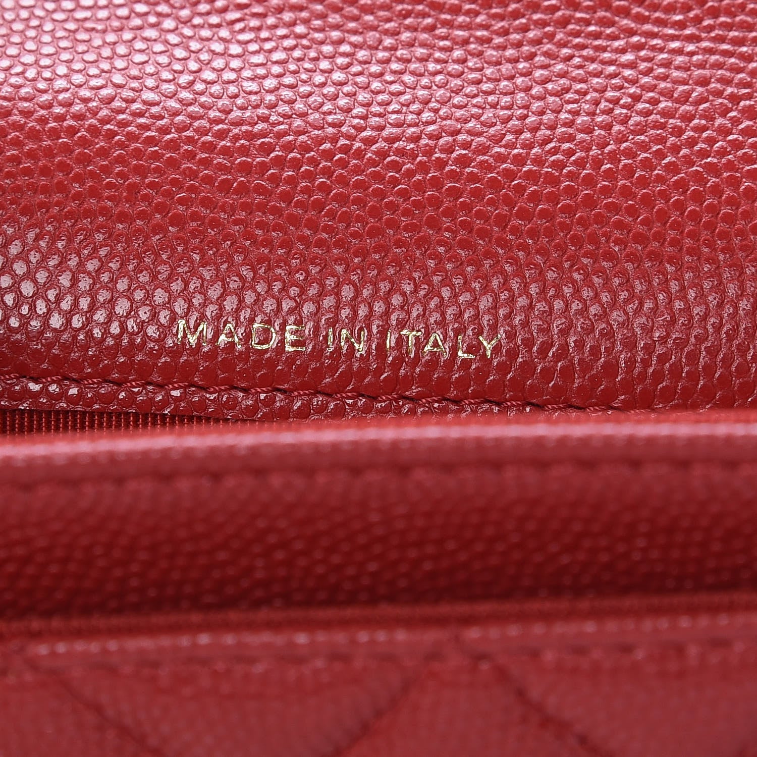 Chanel Caviar Quilted Flap Card Holder Wallet Red 7 of 9