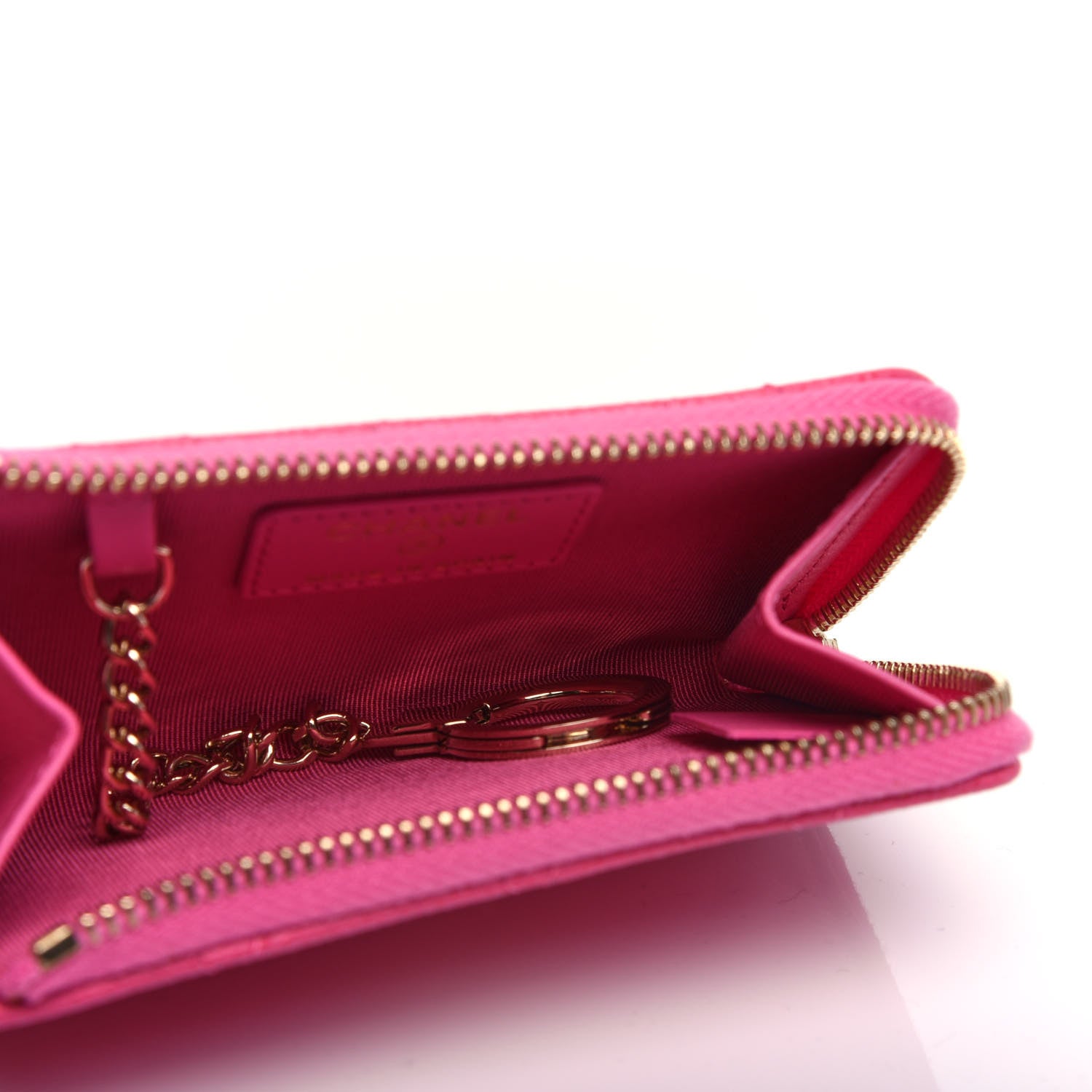 Chanel Caviar Quilted Key Holder Case Pink 5 of 8