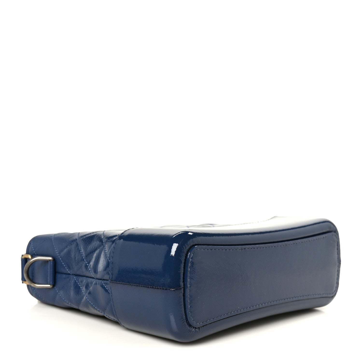 Chanel Patent Goatskin Quilted Medium Gabrielle Hobo Blue 4 of 10