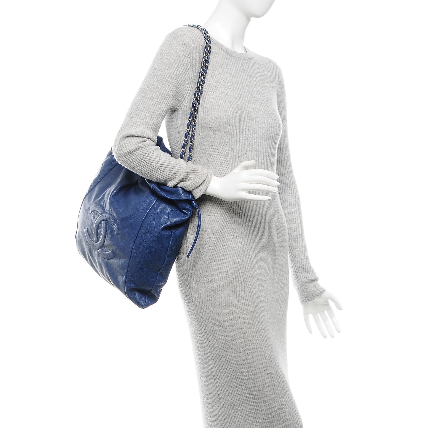 Caviar 31 Drawstring Tote Blue
