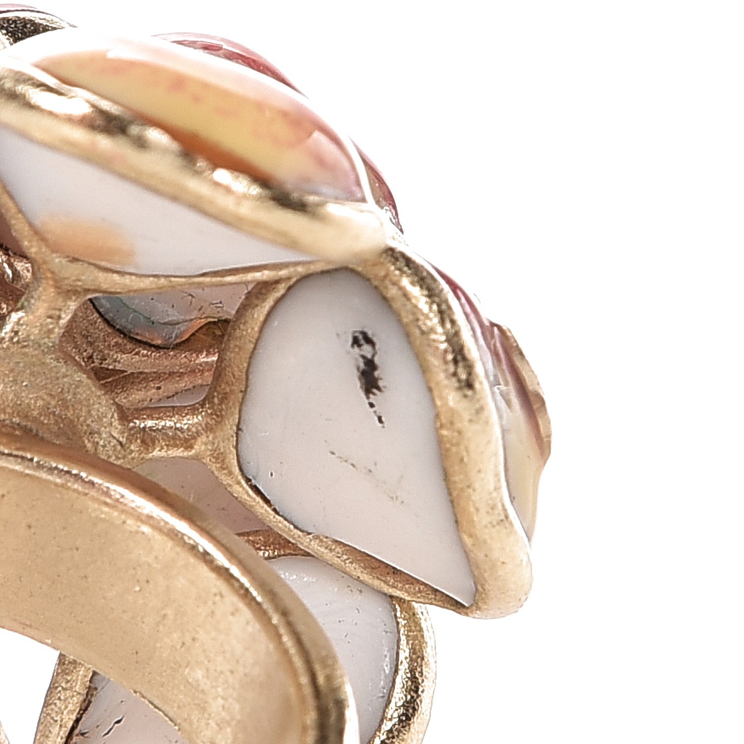 Chanel Enamel CC Camellia Ring 6.5 Pink 5 of 5