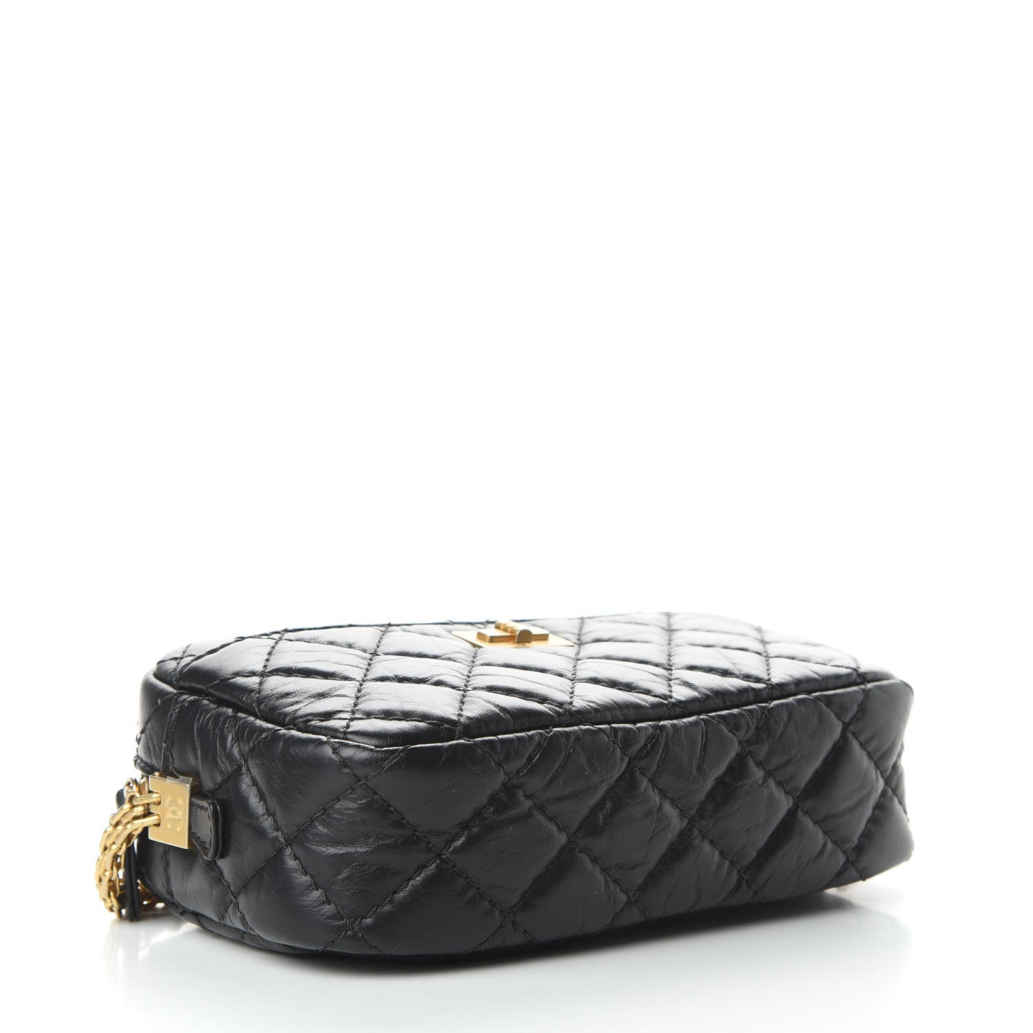 Chanel Aged Calfskin Quilted Mini Reissue Camera Case Black 4 of 10