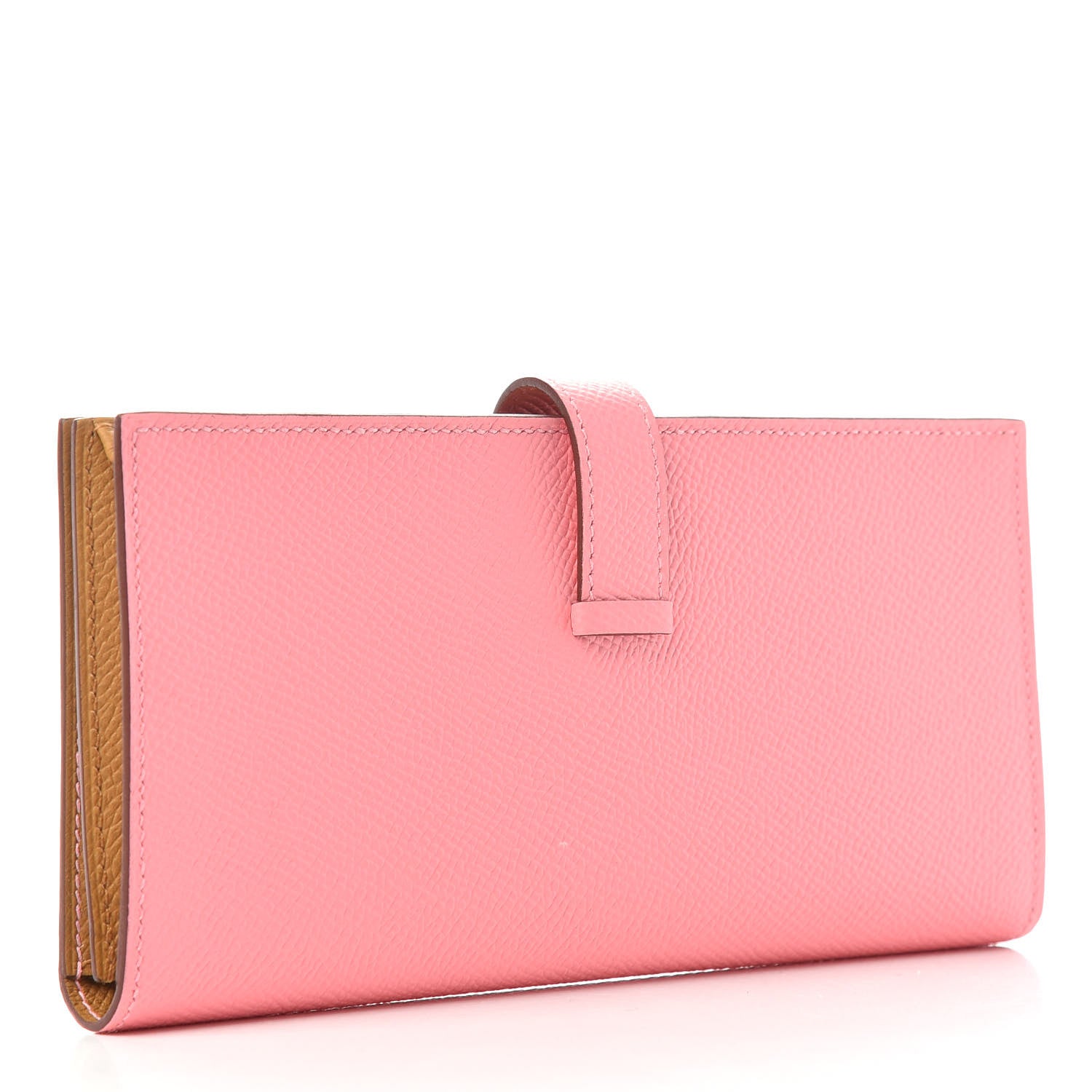 Hermes Epsom Bearn Verso Gusset Wallet Rose Confetti Sesame 3 of 7