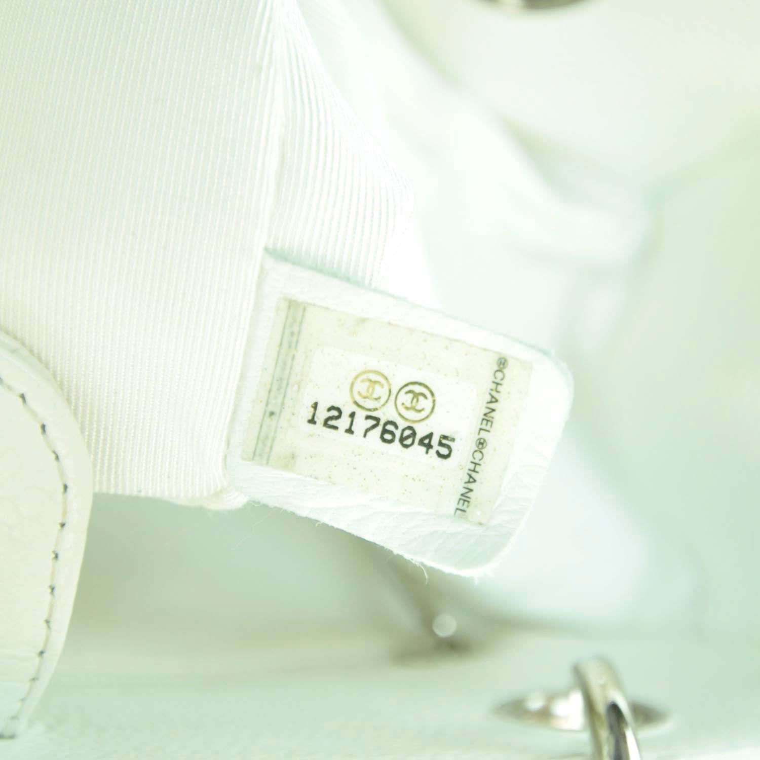 Chanel Caviar Petit Shopping Tote PST White 8 of 11