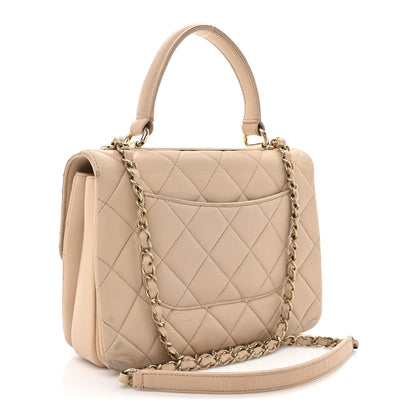 Chanel Lambskin Quilted Small Trendy CC Dual Handle Flap Bag Beige 3 of 20