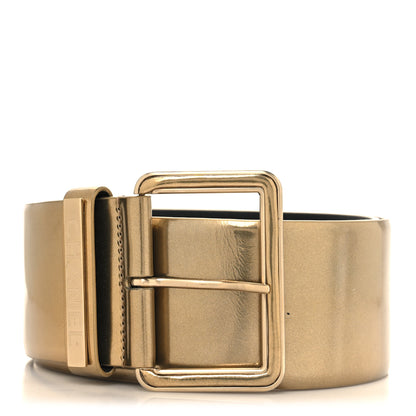 Chanel Metallic Calfskin Logo Belt 85 34 Gold 1 of 5