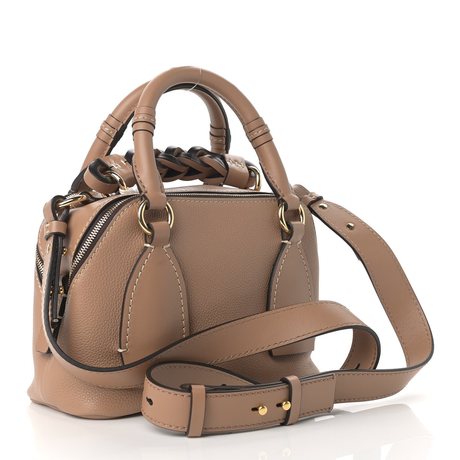 Chloe Calfskin Small Daria Cement Brown 3 of 10