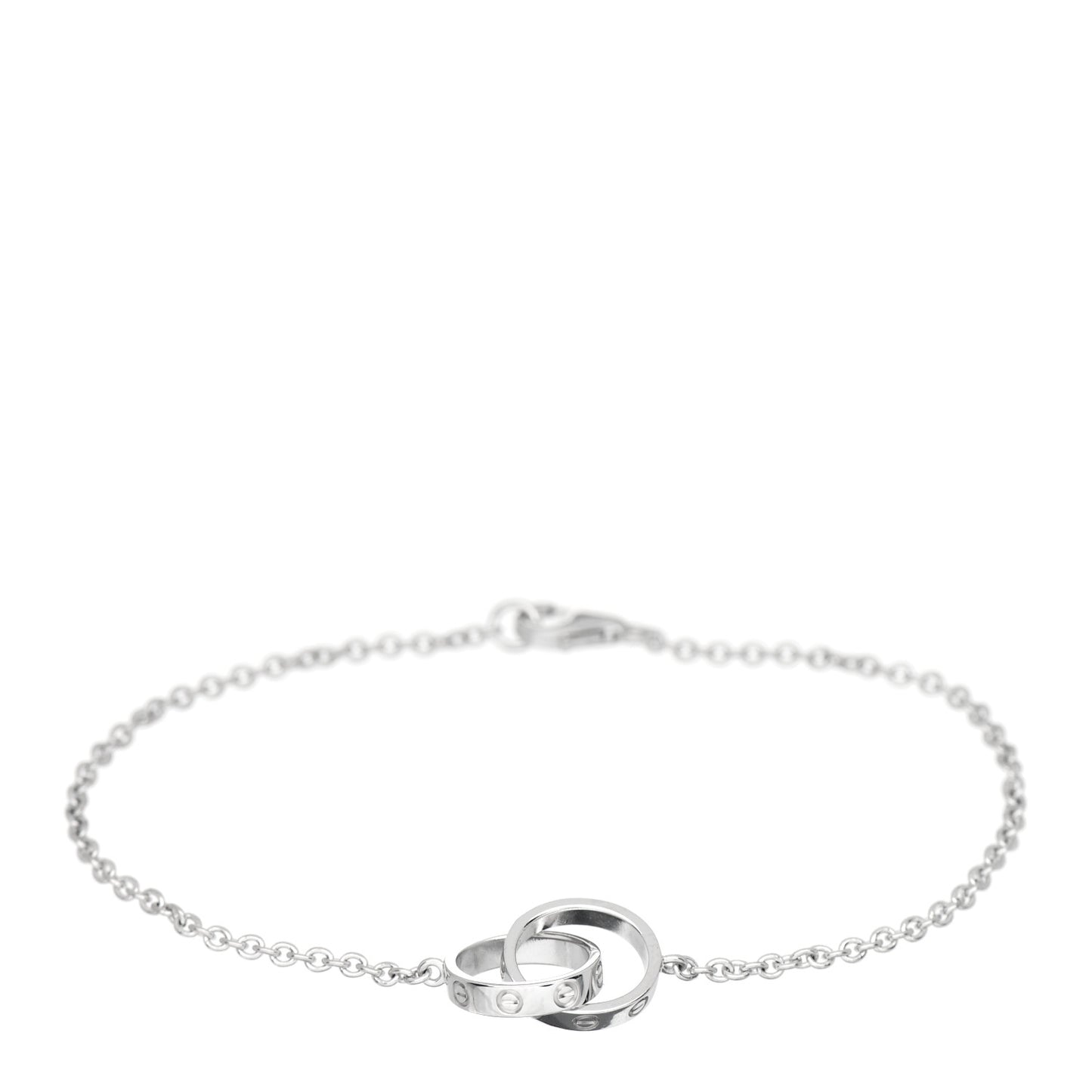 18K White Gold Interlocking LOVE Bracelet