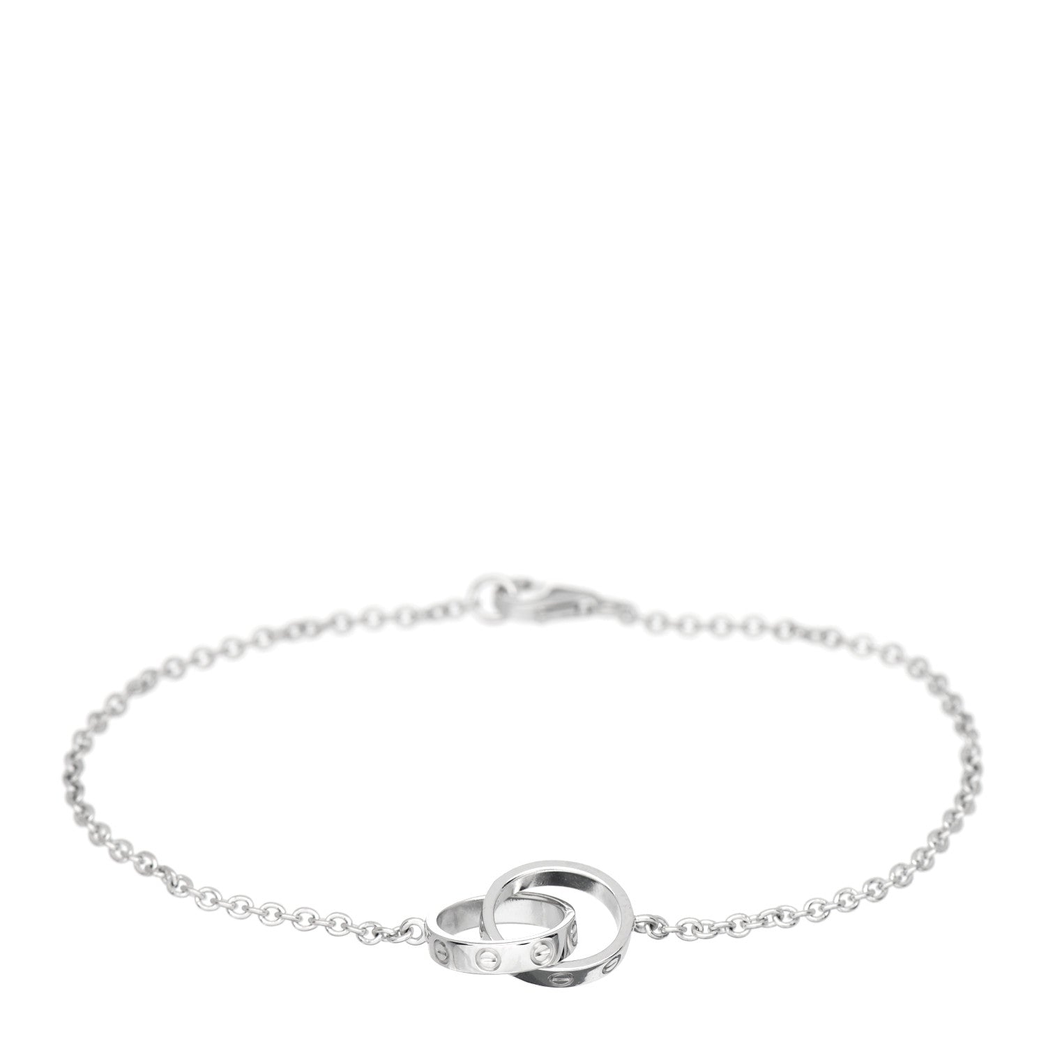 Cartier 18K White Gold Interlocking LOVE Bracelet 1 of 4