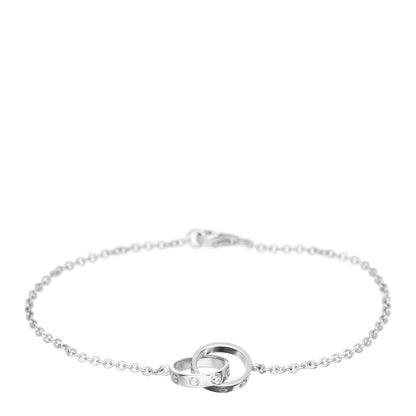 Cartier 18K White Gold Interlocking LOVE Bracelet 1 of 4