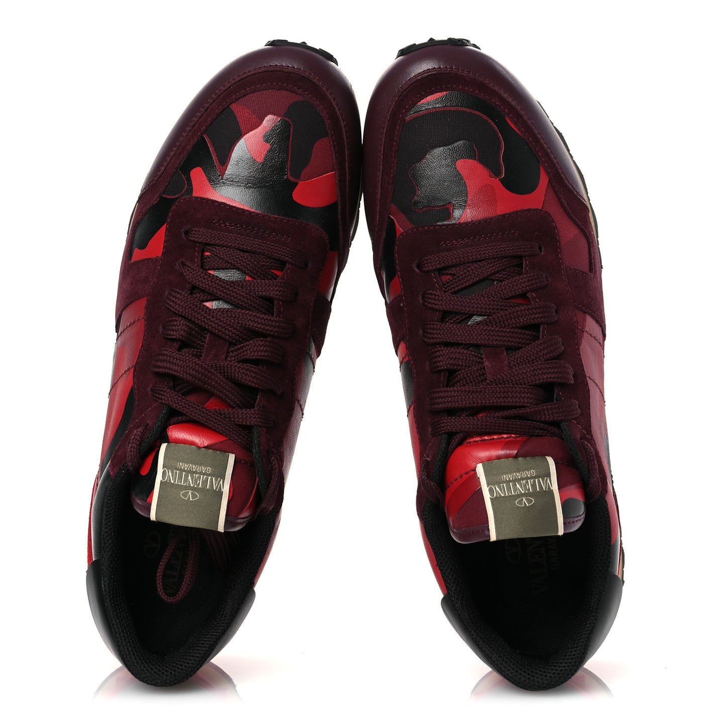 Nappa Suede Camouflage Mens Rockrunner Sneakers 45 Rubin Scarlet