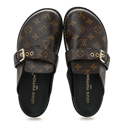 Louis Vuitton Patent Monogram Womens Cosy Flat Comfort Clog Mules 40 Brown 2 of 10