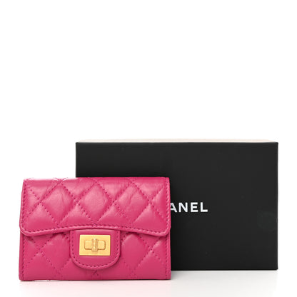 Chanel Aged Calfskin Quilted Reissue Flap Card Holder Fuchsia 8 of 8