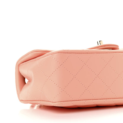 Chanel Lambskin Quilted Mini Rectangular Flap Light Orange 8 of 9