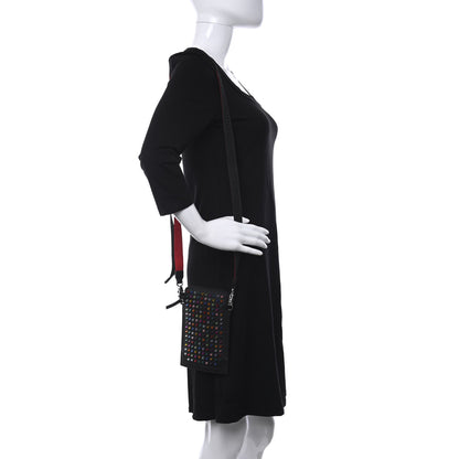 Christian Louboutin Calfskin Spikes Loubilab Crossbody Bag Black 2 of 9