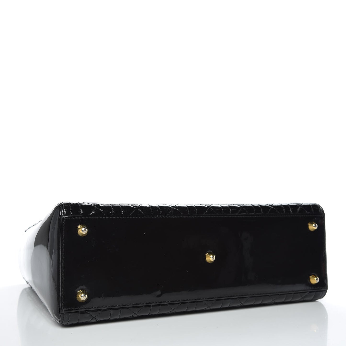 Patent Cannage Large Lady Dior Black
