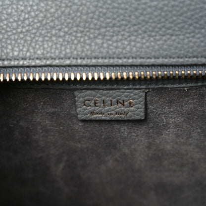 Celine Drummed Calfskin Nano Luggage Kohl 6 of 10