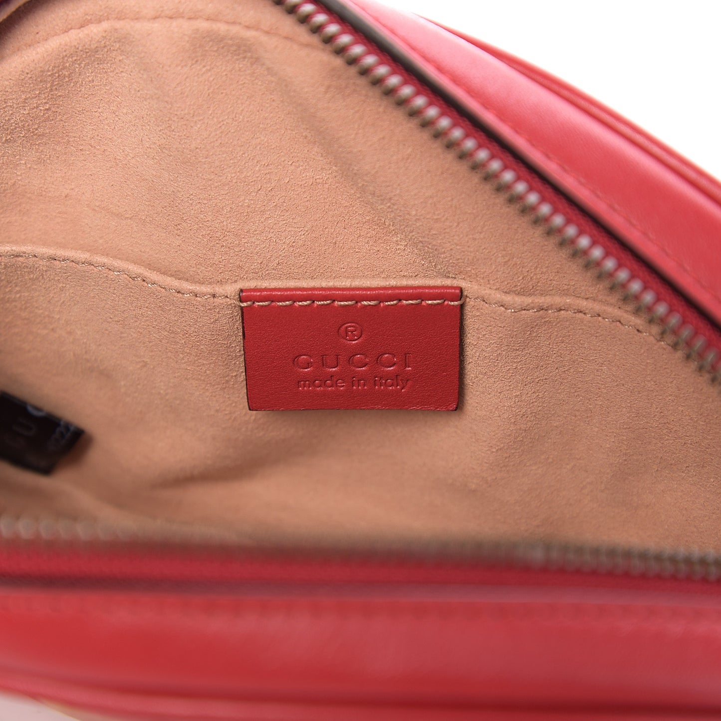 Calfskin Matelasse GG Marmont Belt Bag 95 38 Hibiscus Red