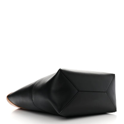 Loewe Shiny Calfskin Medium Puzzle Fold Tote Warm Desert Black 4 of 9