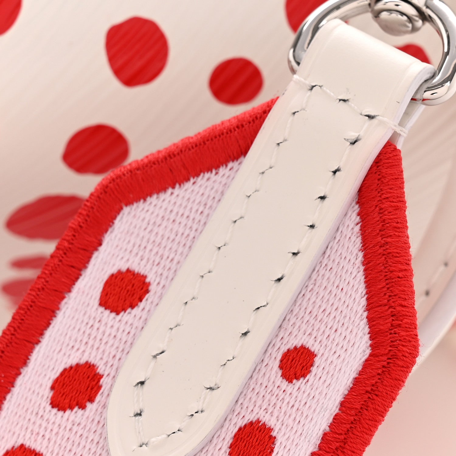 Louis Vuitton LV X YK Monogram Kusama Epi Cluny Mini White Red 13 of 13