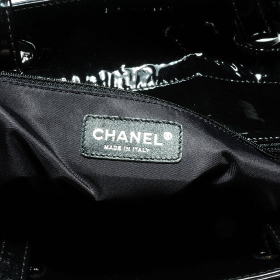 Vinyl Quilted Paris Biarritz Large Tote Black