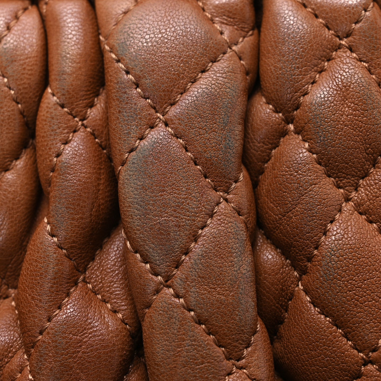 Washed Lambskin Mini Chain Around Messenger Brown