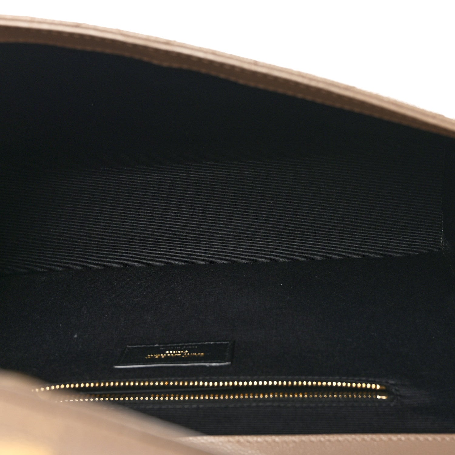 Saint Laurent Grain De Poudre Mixed Matelasse Large Triquilt Monogram Satchel Dark Beige 5 of 10