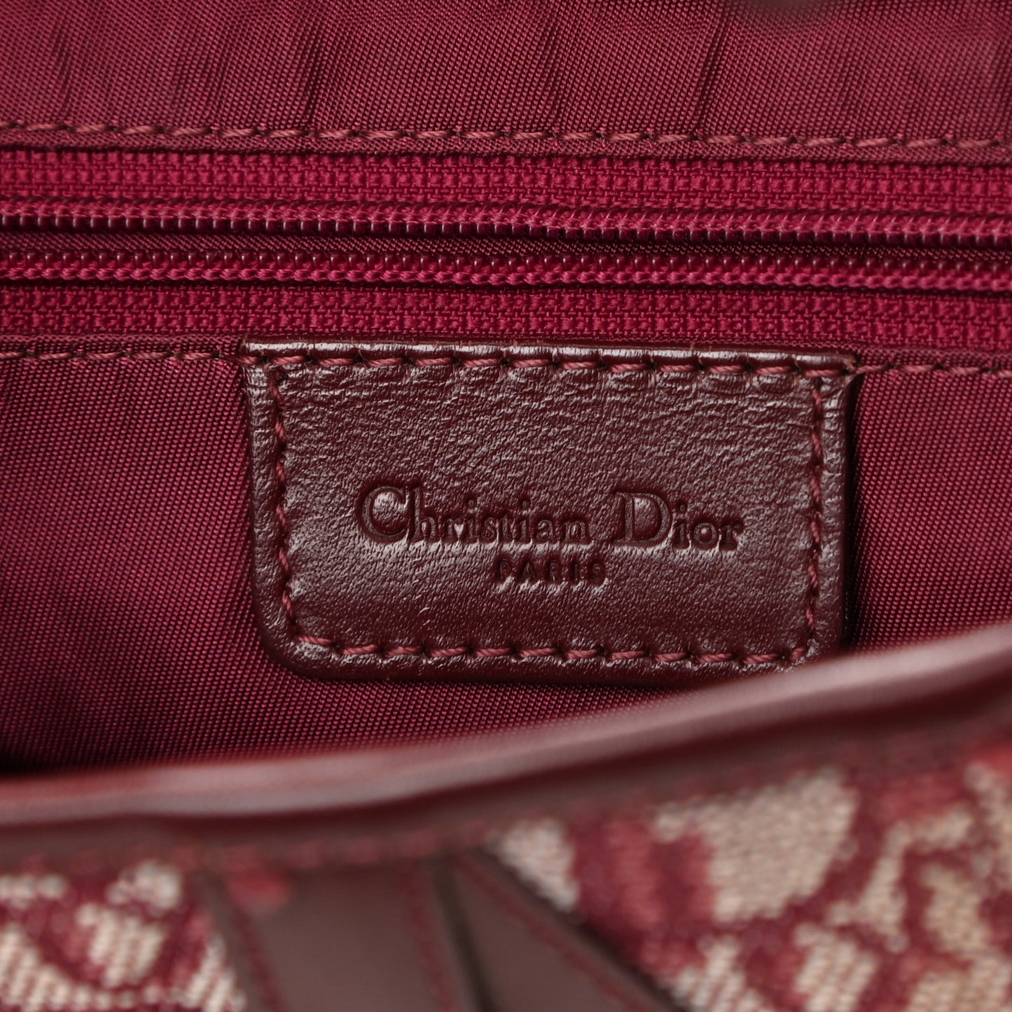 Monogram Saddle Bag Burgundy