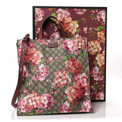 Gucci Soft GG Supreme Monogram Blooms Vertical Tote Beige Multicolor Dry Rose 11 of 11