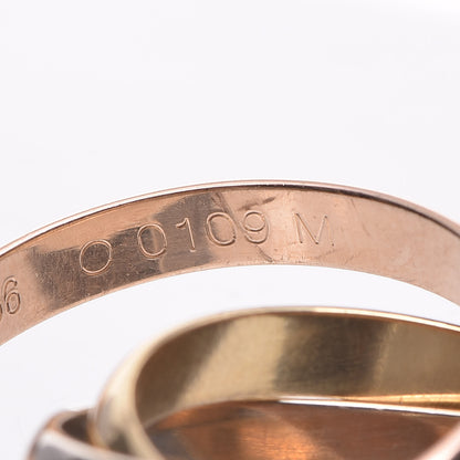 Cartier 18K Pink Yellow White Gold Classic Les Must De Trinity Ring 56 7.5 5 of 6