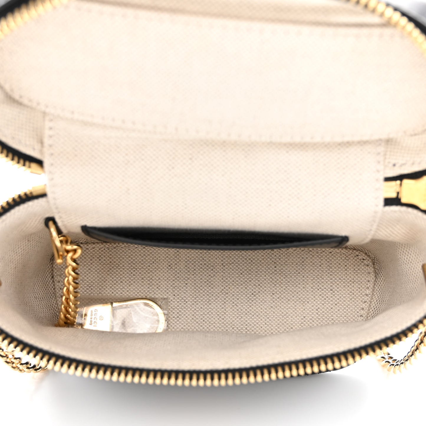 Calfskin GG Matelasse Mini Top Handle Bag Black