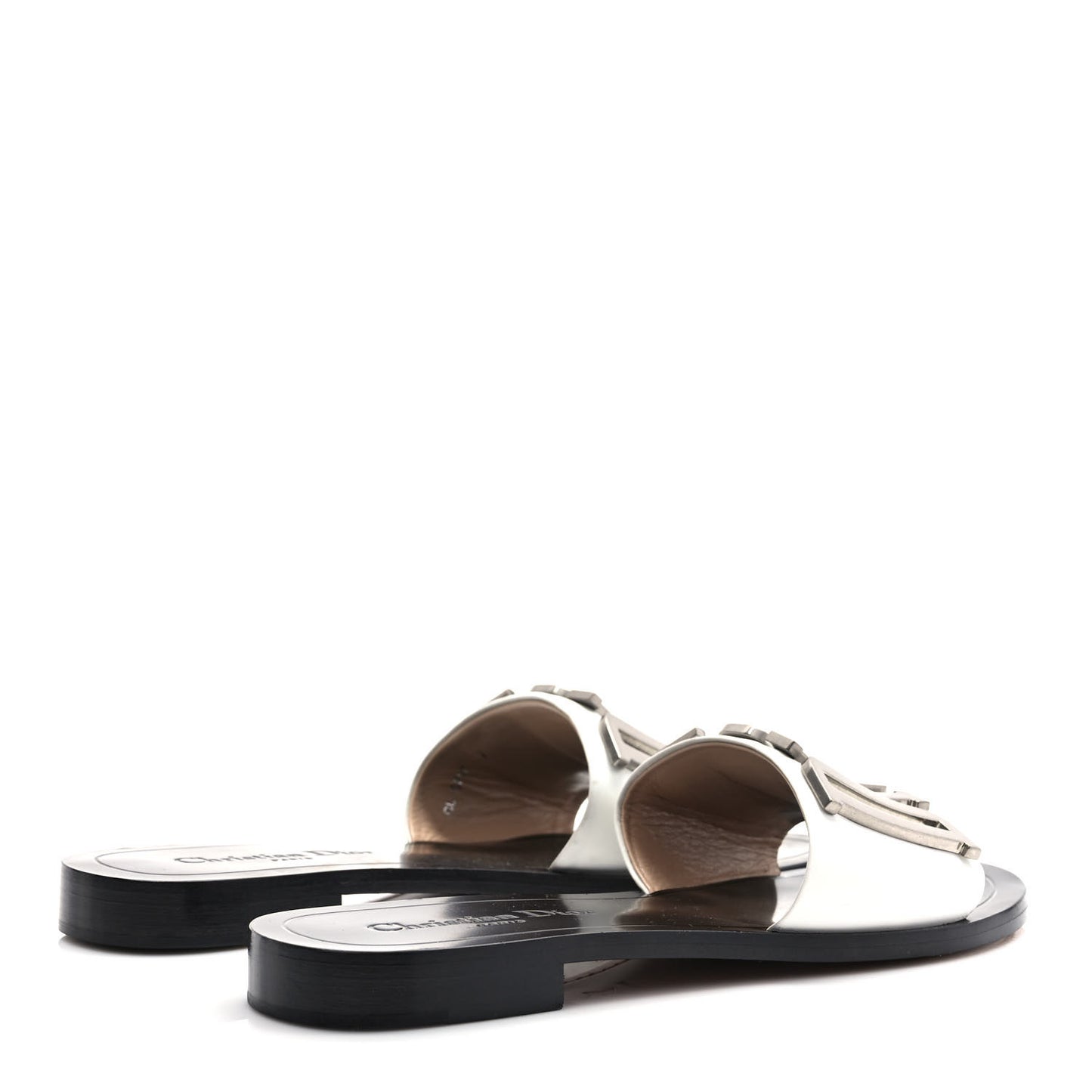 Calfskin Dio(r)evolution 10mm Slide Sandals 37 Off White