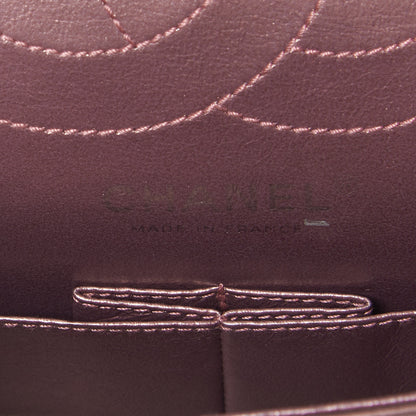 Chanel Metallic Aged Calfskin Quilted 2.55 Reissue 225 Flap Rose Fonce 5 of 9