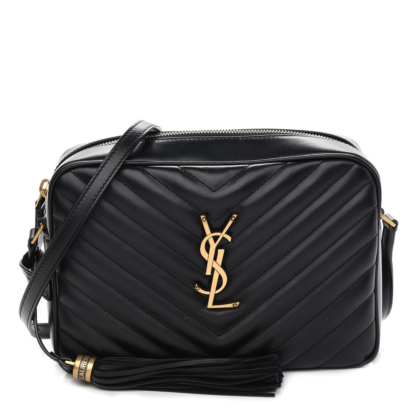 Calfskin Matelasse Monogram Lou Camera Bag Black