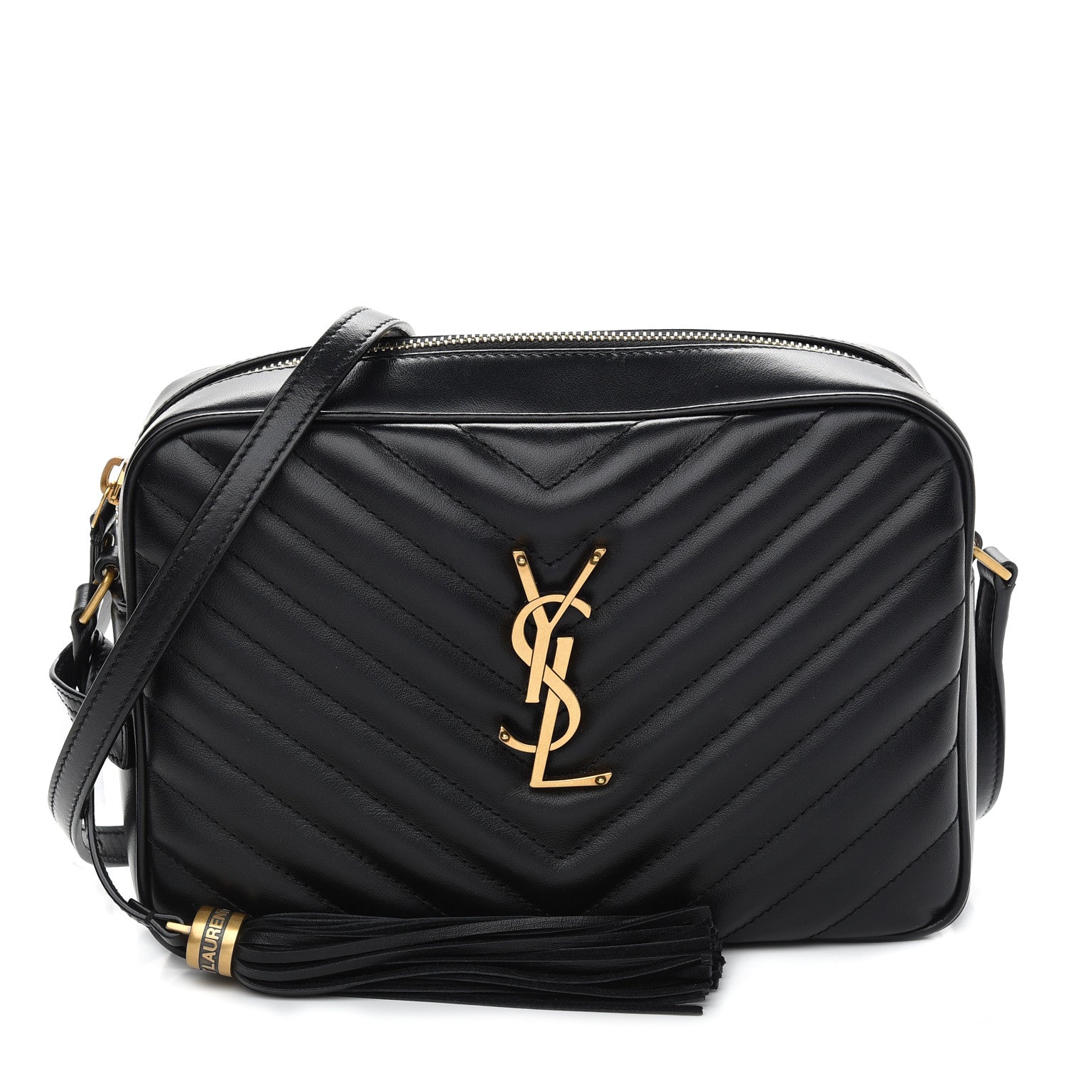 Saint Laurent Calfskin Matelasse Monogram Lou Camera Bag Black 1 of 9