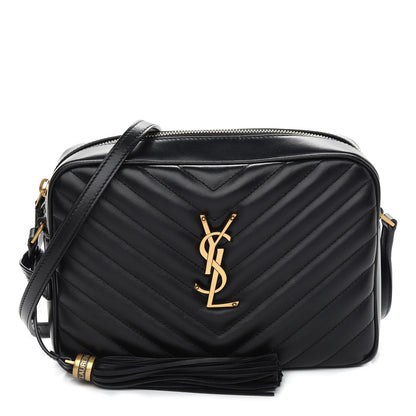 Saint Laurent Calfskin Matelasse Monogram Lou Camera Bag Black 1 of 9