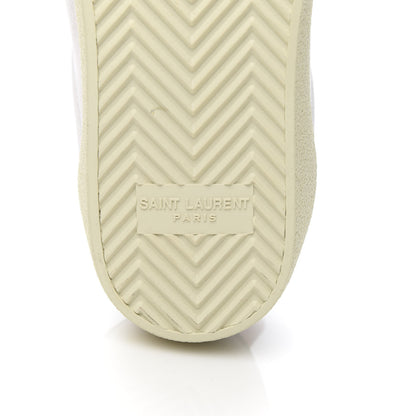 Saint Laurent Distressed Suede Court Classic Sneakers 35 White Pink 7 of 10