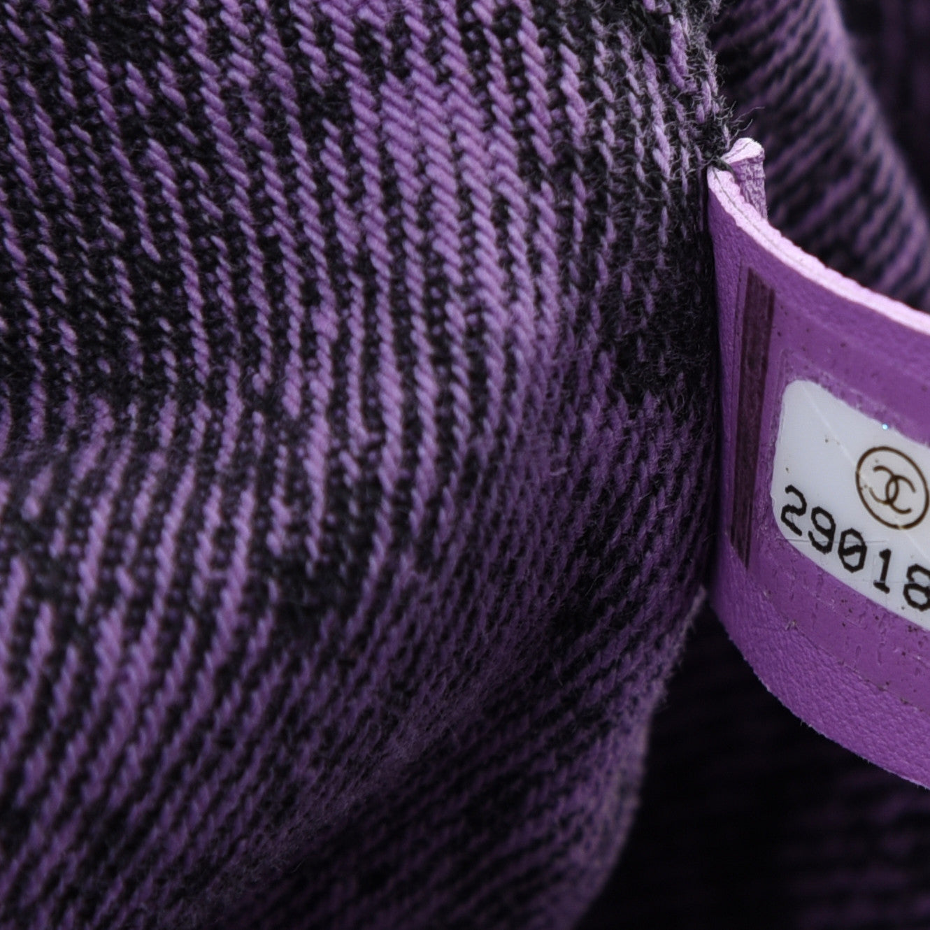 Denim Quilted Denimpression Flap Purple Black