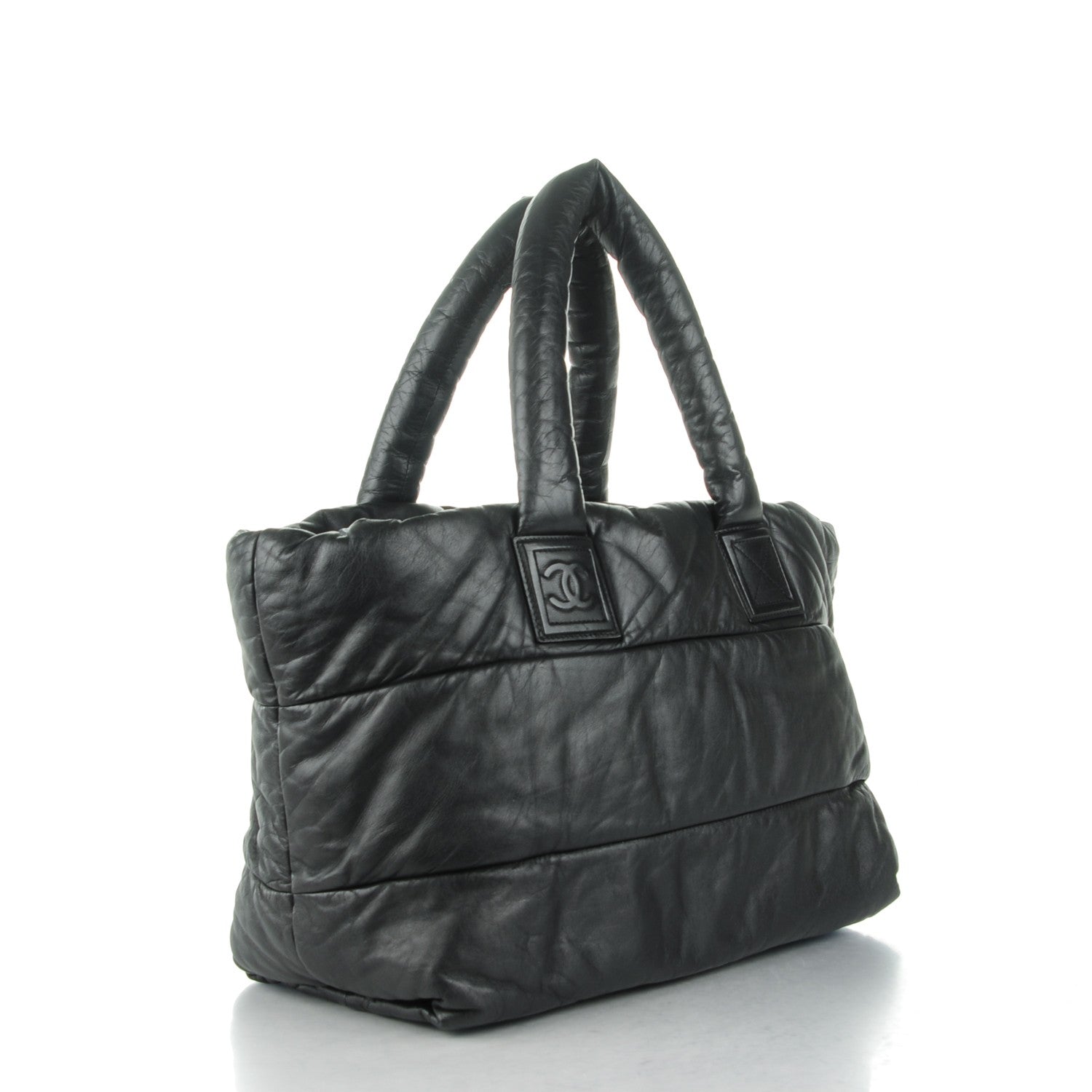 Chanel Lambskin Quilted Medium Coco Cocoon Reversible Tote Black 3 of 8