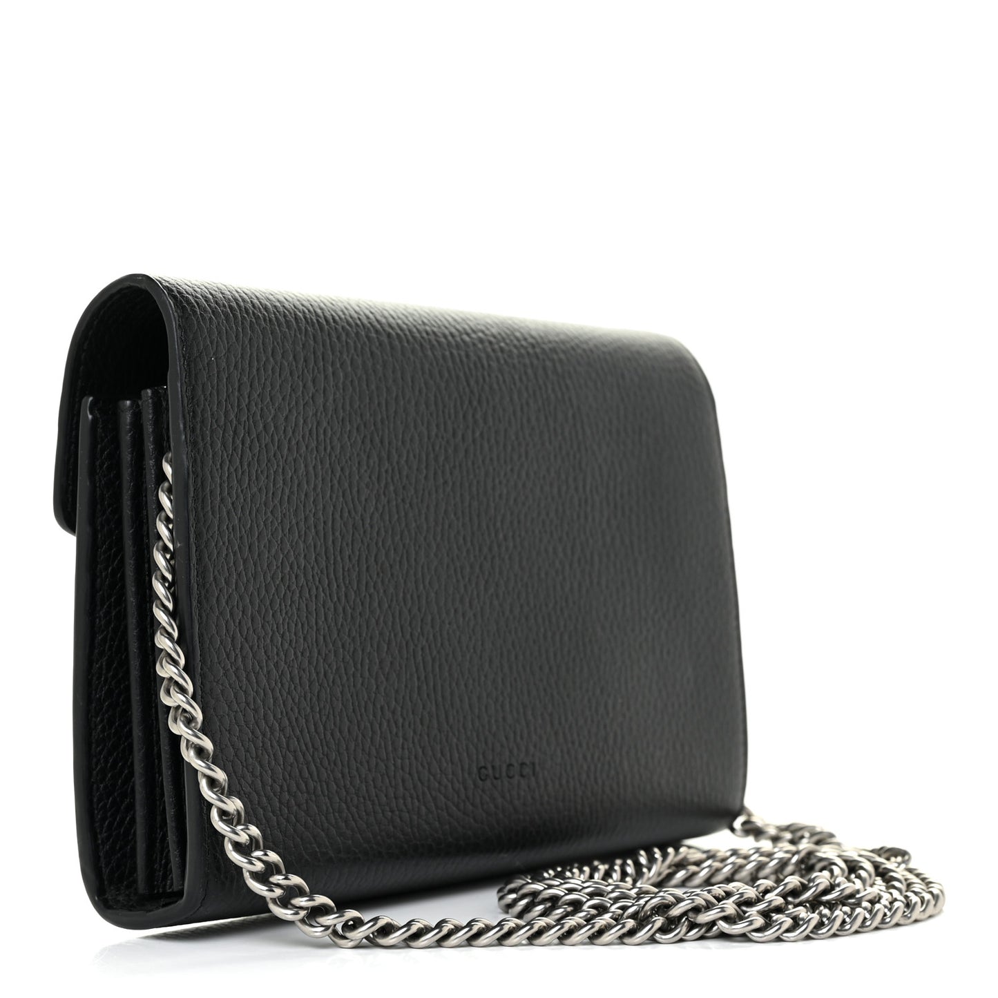 Calfskin Mini Dionysus Chain Wallet Black