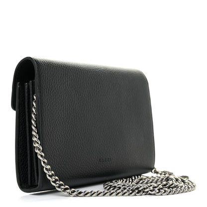 Gucci Calfskin Mini Dionysus Chain Wallet Black 2 of 13