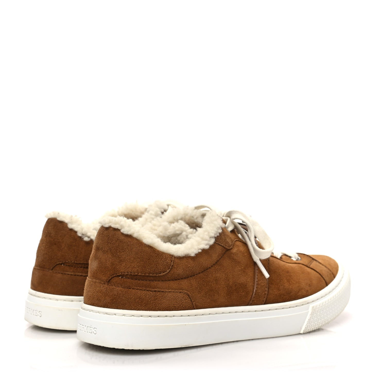 Suede Shearling Day Sneakers 37.5 Naturel