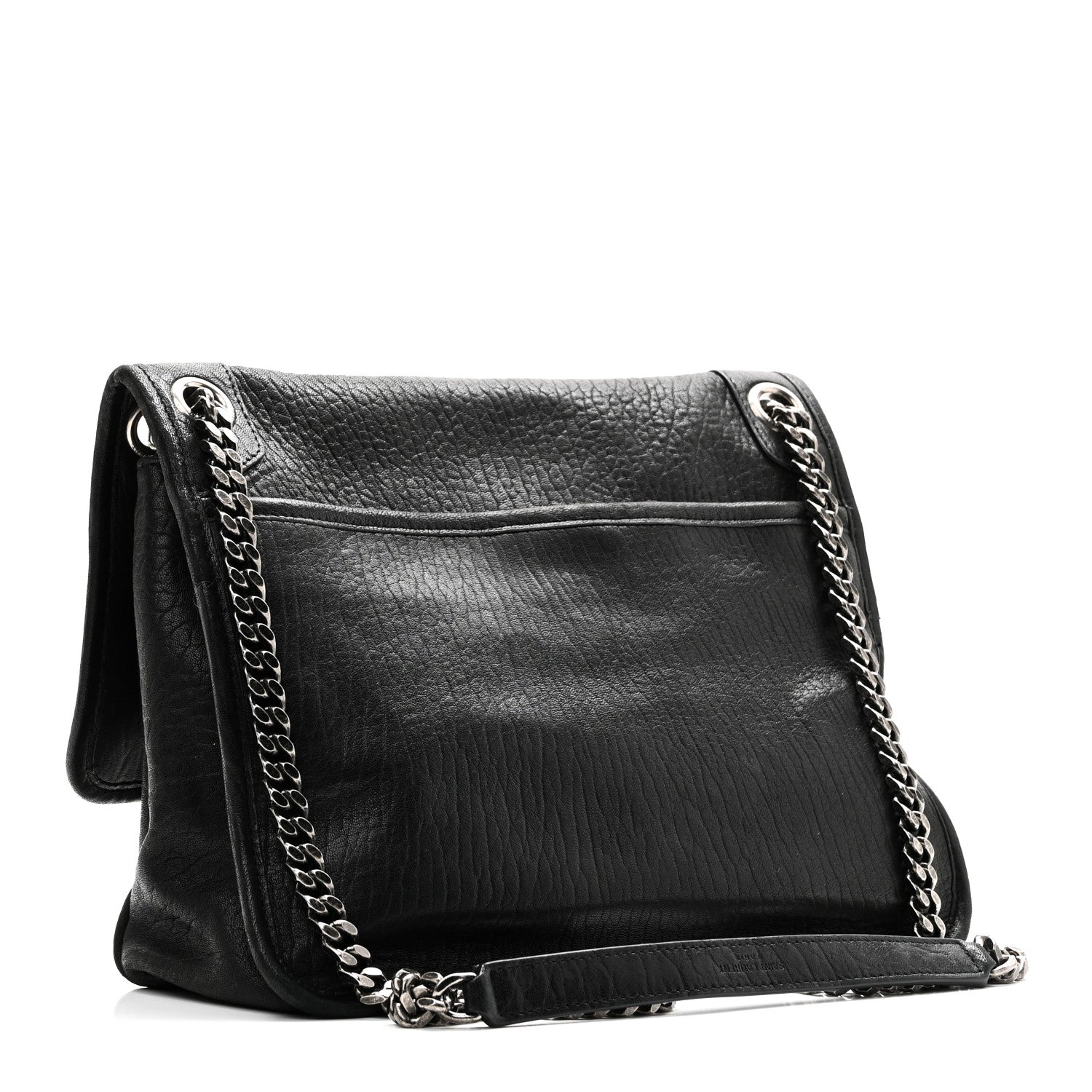 Saint Laurent Grained Lambskin Monogram Medium Niki Chain Satchel Black 3 of 10