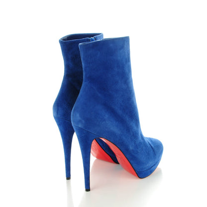 Christian Louboutin Suede Alti Booty 140 Ankle Boots 41 Blue 4 of 8