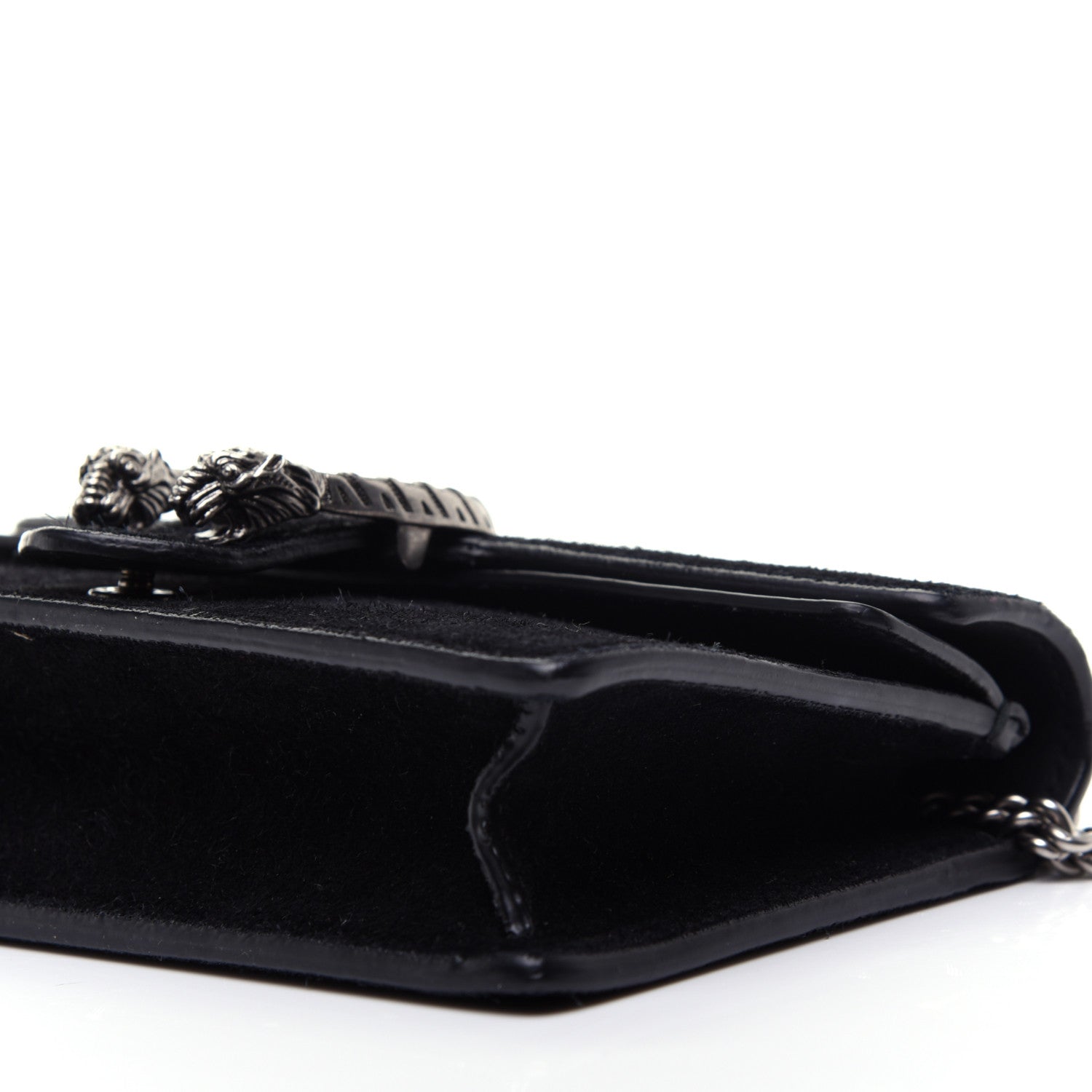 Gucci Suede Super Mini Dionysus Shoulder Bag Black 8 of 11