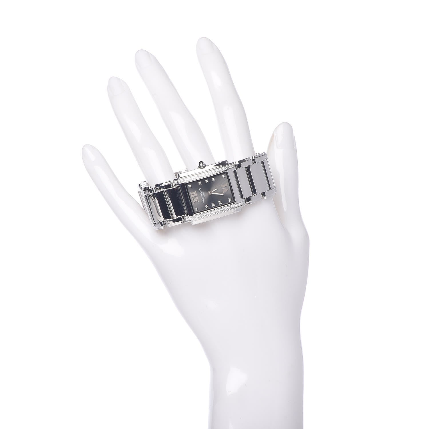 Patek Philippe Stainless Steel Diamond 25mm Twenty-4 Quartz Watch Eternal Gray 4910/010 2 of 8
