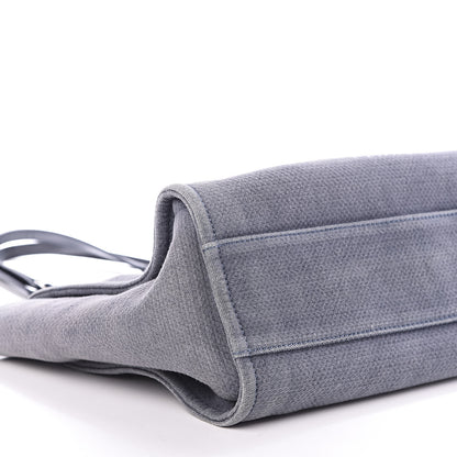 Chanel Canvas Small Deauville Tote Grey 6 of 10
