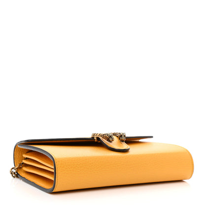 Gucci Calfskin Garden Dionysus Chain Wallet Yellow 4 of 10