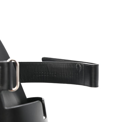 Hermes Calfskin Womens Chypre Sandals 38.5 Black 8 of 12