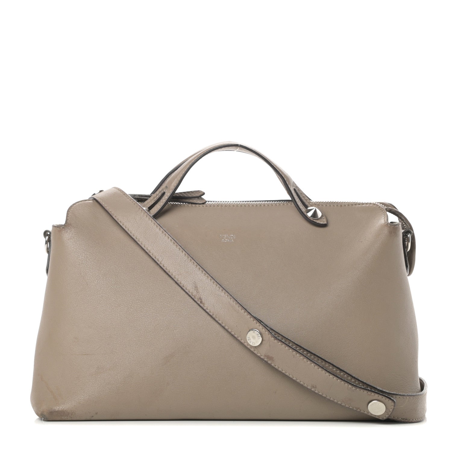 Fendi Vitello Dolce Large By The Way Boston Bag Tortora 1 of 21